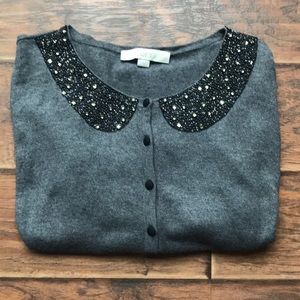 LOFT embellished cardigan